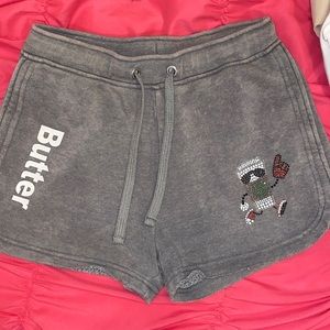 Butter supersoft Grey Logo Drawstring Shorts girls